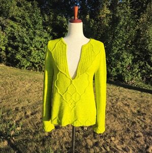 Cashmere Blend Tunic in Pickle Ball Green